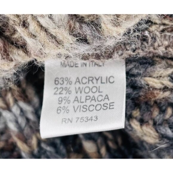 Anthropologie Italian Wool Blend Elsamanda Sweater Large Turtleneck Sweater Stri - Picture 4 of 5